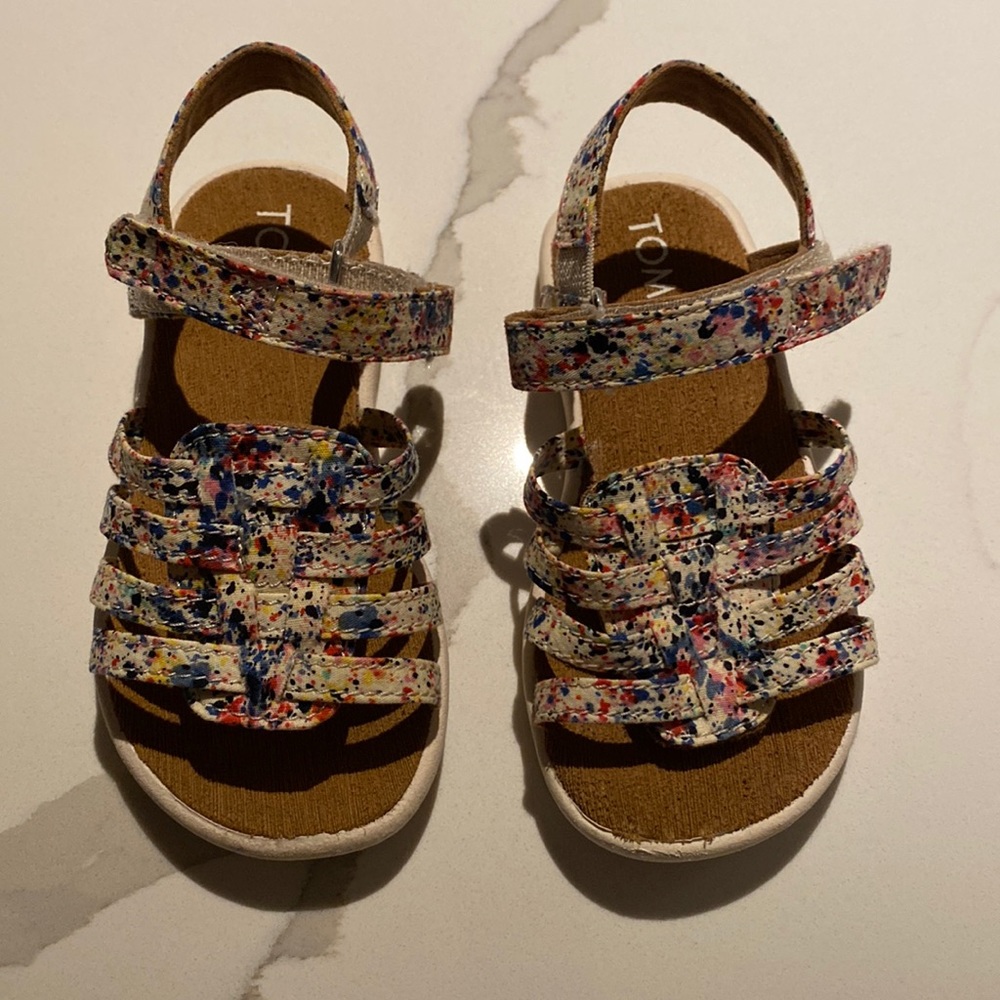 TOMS Paint Splattered Sandals